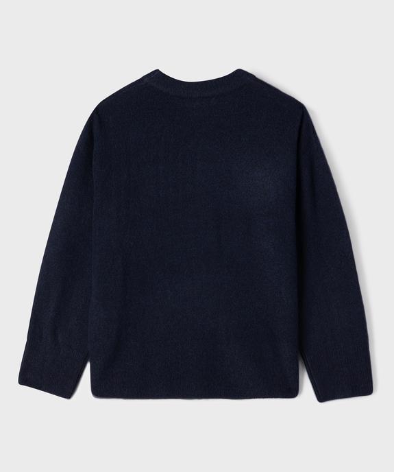 Pull oversize avec motif sur le buste fille vue3 - GEMO (JUNIOR) - GEMO