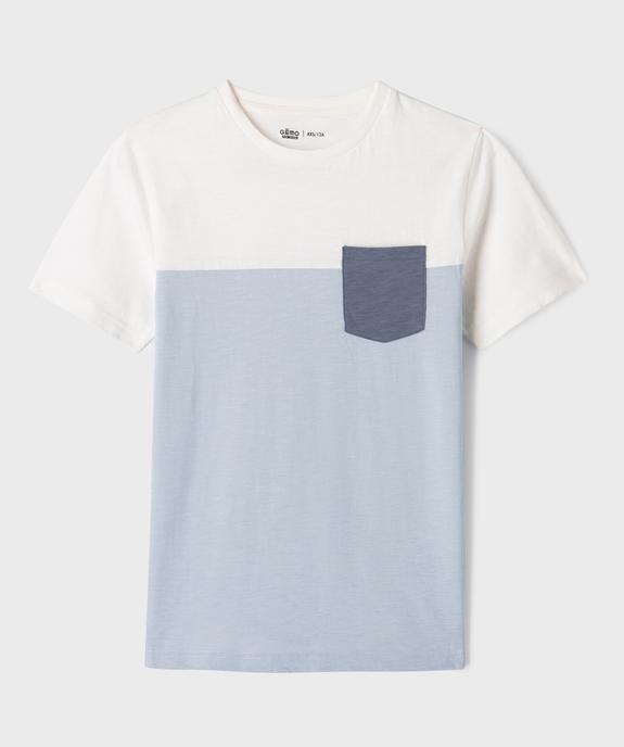 Tee-shirt manches courtes en jersey de coton flammé garçon vue1 - GEMO 4G GARCON - GEMO