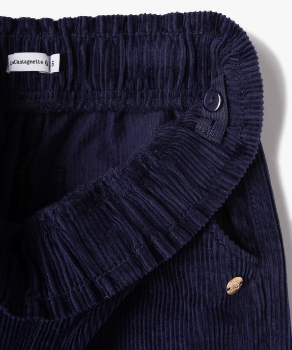 Pantalon large en velours côtelé fille - LuluCastagnette vue3 - LULUCASTAGNETTE - GEMO