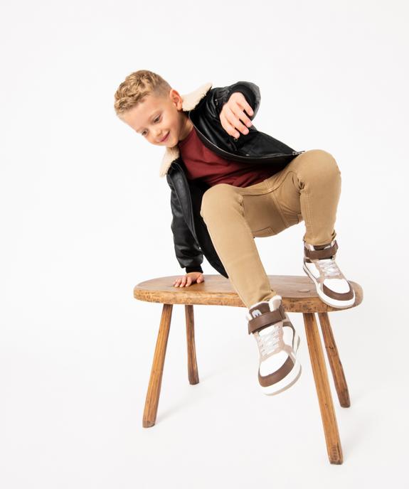 Pantalon uni extensible coupe Slim garçon vue5 - GEMO (ENFANT) - GEMO