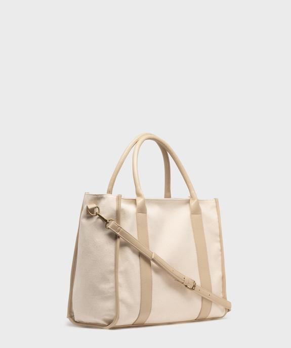 Sac cabas en toile femme vue2 - GEMO (ACCESS) - GEMO