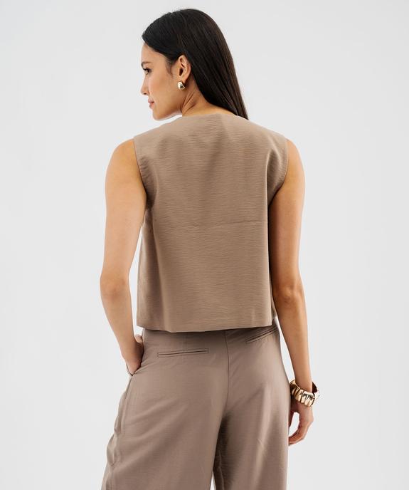 Gilet de costume sans manches femme vue4 - GEMO 4G FEMME - GEMO