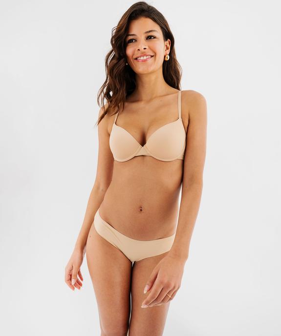 Soutien-gorge corbeille à armatures et bonnets moulés en microfibre vue4 - GEMO 4G FEMME - GEMO