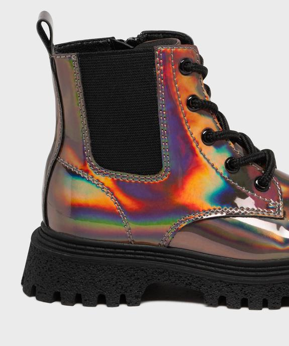Boots vernies irisées à semelle crantée fille vue6 - LOVELY WINGS GEMO FOR GOOD - GEMO