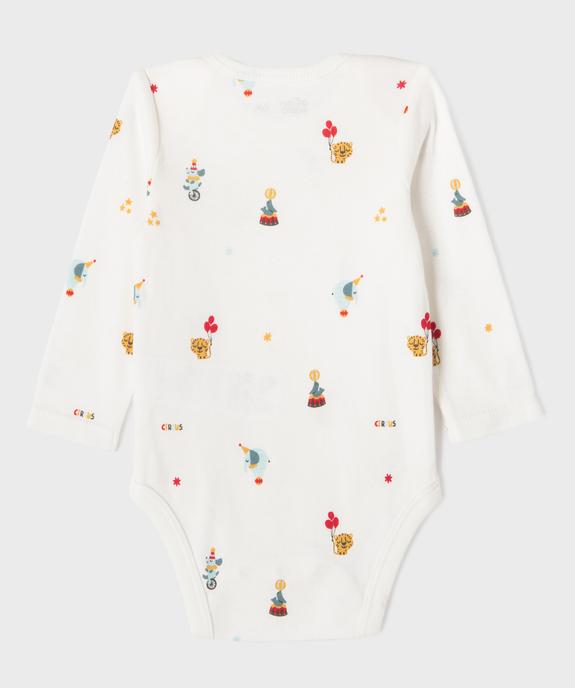 Body manches longues à motif cirque bébé garçon (lot de 3) vue5 - GEMO 4G BEBE - GEMO