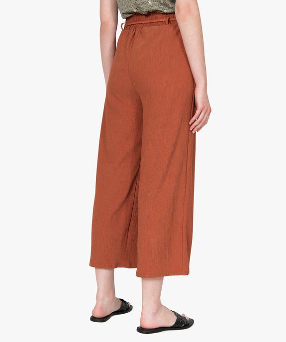 Pantacourt femme large en crêpe vue3 - GEMO(FEMME PAP) - GEMO