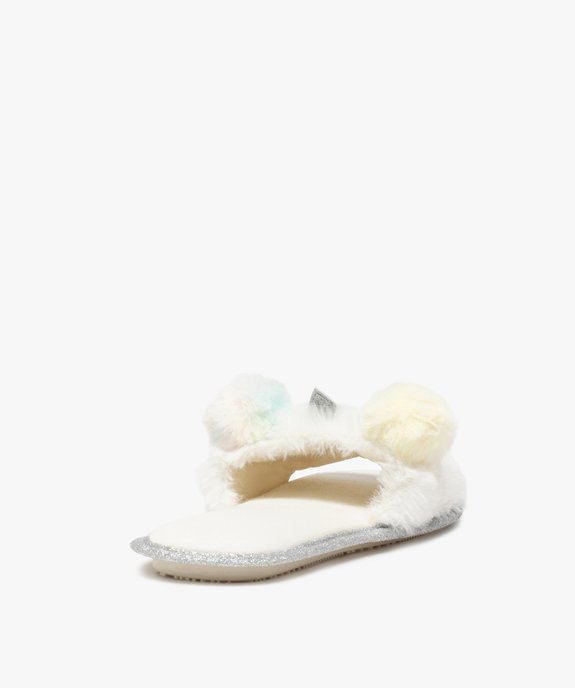 Chaussons femme mules ouvertes en forme de licorne vue4 - GEMO(HOMWR FEM) - GEMO