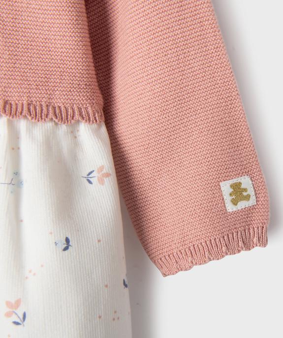 Ensemble 2 pièces robe + collants bébé fille - LuluCastagnette vue4 - LULU CASTAGNETTE GEMO FOR GOOD - GEMO