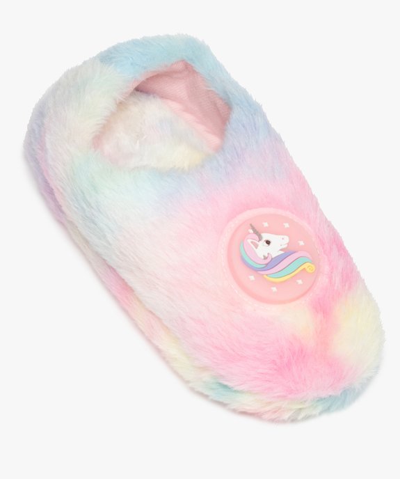 Chaussons fille en textile peluche avec licorne lumineuse vue5 - GEMO (ENFANT) - GEMO