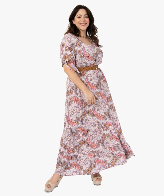 Robe femme grande taille imprimée longueur chevilles vue5 - GEMO 4G FEMME - GEMO