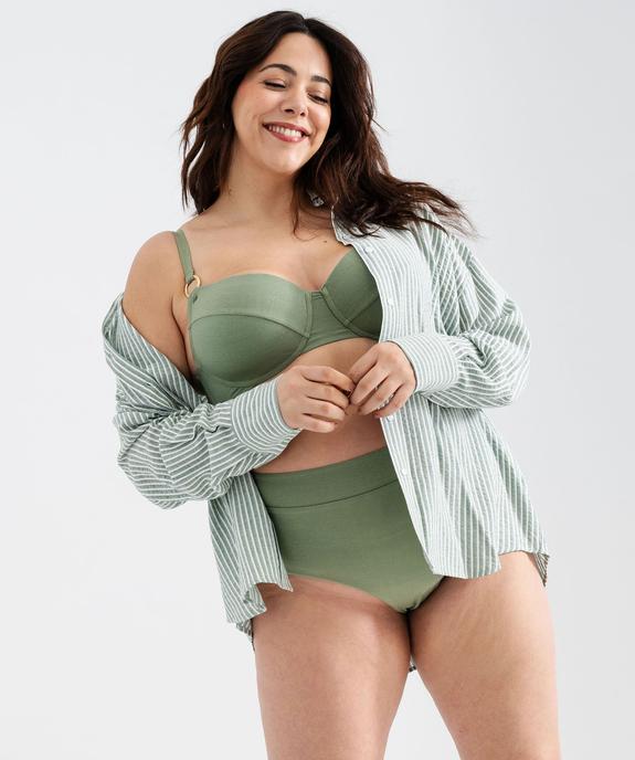 Haut de maillot de bain forme triangle femme avec mousses amovibles vue3 - GEMO (PLAGE) - GEMO