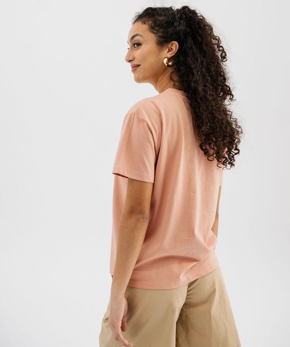 Tee-shirt manches courtes à message femme vue4 - GEMO 4G FEMME - GEMO