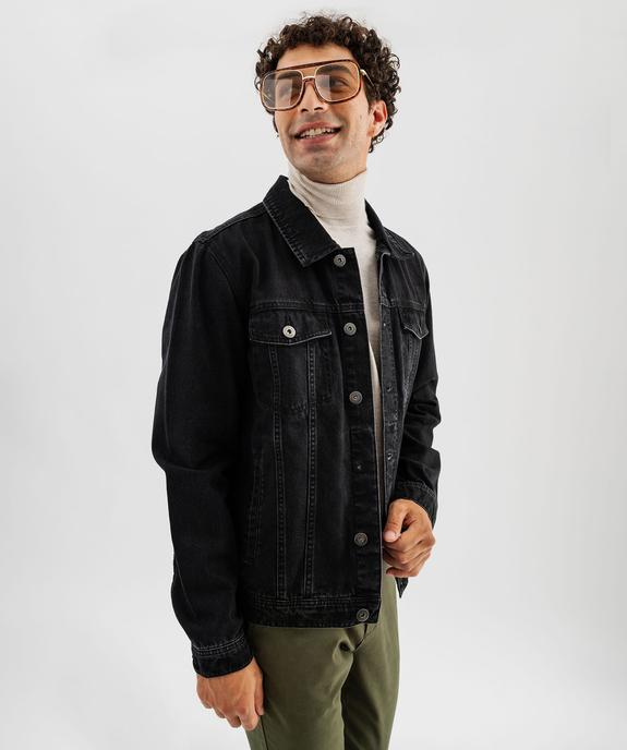 Veste en jean coupe droite homme vue2 - GEMO 4G HOMME - GEMO