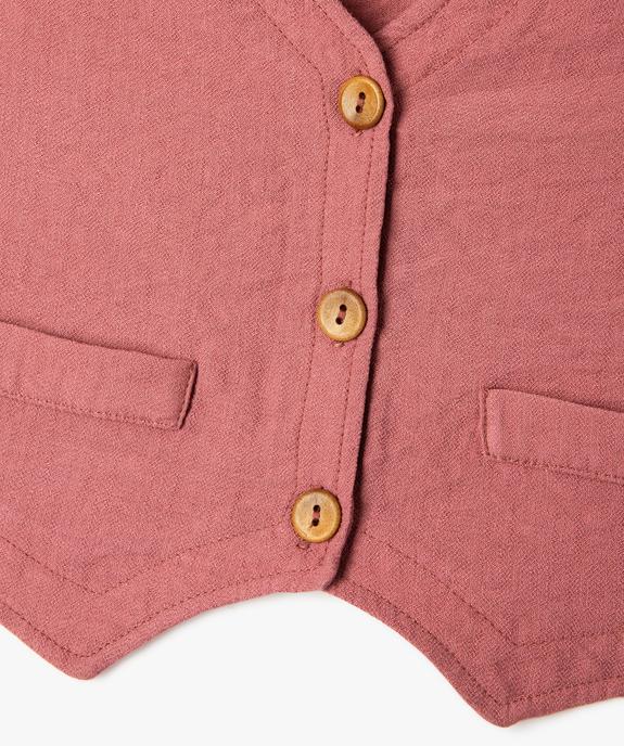 Gilet de costume sans manches fille vue2 - GEMO (ENFANT) - GEMO