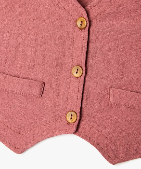 Gilet de costume sans manches fille vue2 - GEMO (ENFANT) - GEMO