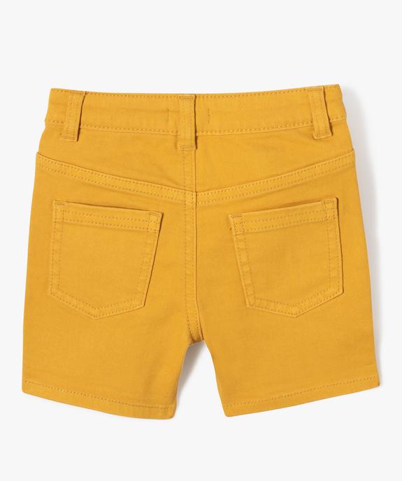 Short slim uni en toile extensible bébé garçon vue3 - GEMO(BEBE DEBT) - GEMO