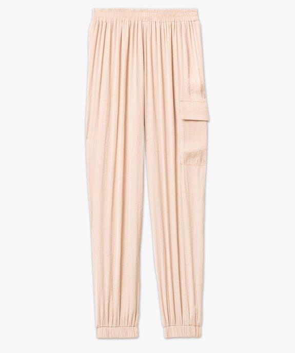 Pantalon cargo en matière satinée femme vue4 - GEMO(FEMME PAP) - GEMO