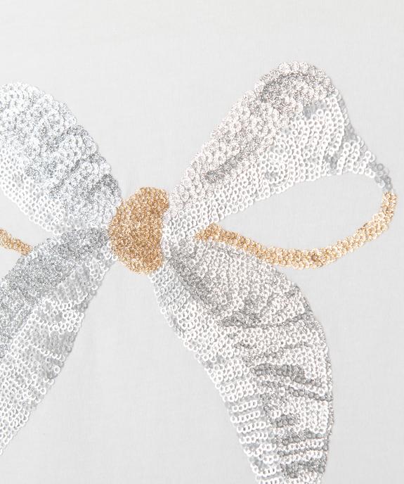 Tee-shirt manches courtes imprimé spécial Noël fille vue2 - GEMO 4G FILLE - GEMO