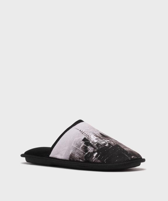 Chaussons mules en velours doux homme vue2 - GEMO 4G HOMME - GEMO