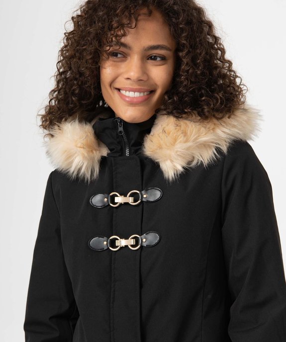Parka femme avec capuche doublée vue5 - GEMO 4G FEMME - GEMO