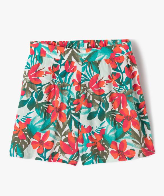 Short large en viscose fleurie fille - GEMO 4G FILLE Short large en viscose fleurie fille vue1 - GEMO 4G FILLE - GEMO