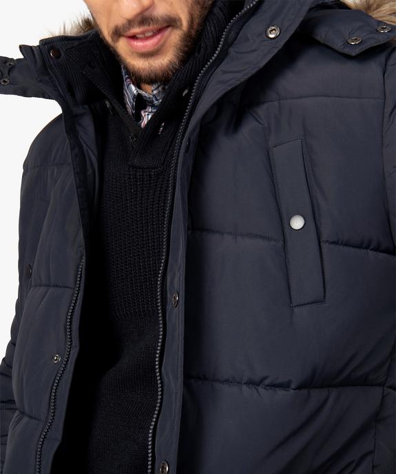 Parka homme matelassée avec capuche amovible vue2 - GEMO (HOMME) - GEMO