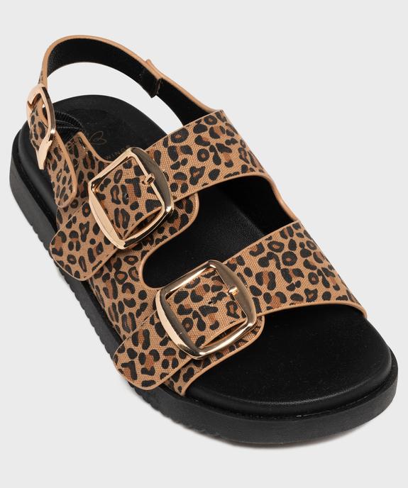 Sandales à motif léopard ajustables par 3 boucles fille - Lovely Wings vue5 - LOVELY WINGS - GEMO