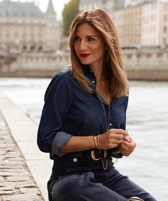 Chemise en jean femme à manches longues  - LuluCastagnette vue1 - LULUCASTAGNETTE - GEMO