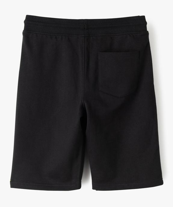 Bermuda en maille molletonnée avec ceinture ajustable garçon vue4 - GEMO (JUNIOR) - GEMO
