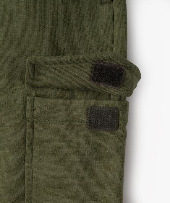 Pantalon de jogging molletonné avec poches à rabat garçon vue2 - GEMO (ENFANT) - GEMO