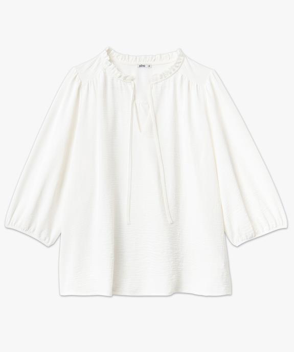 Blouse à manches 3/4 en maille gaufrée femme grande taille vue4 - GEMO (G TAILLE) - GEMO