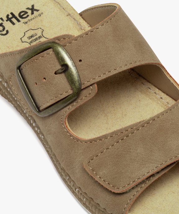 Mules confort à semelle intérieure cuir et petit talon compensé femme vue6 - G'FLEX - GEMO