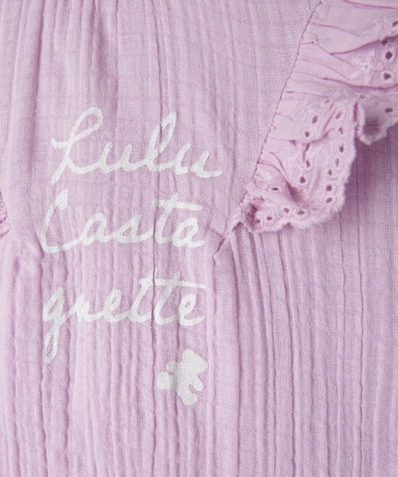 Body bébé fille en gaze de coton façon blouse - LuluCastagnette vue3 - LULUCASTAGNETTE - GEMO