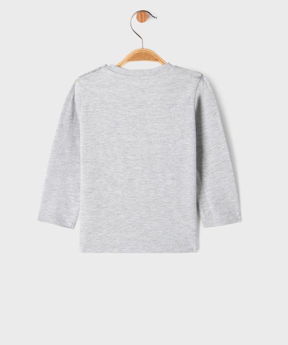 Tee-shirt manches longues avec inscription sport brodée bébé garçon vue3 - GEMO 4G BEBE - GEMO