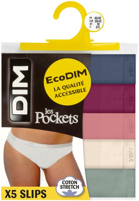 Culottes en coton stretch femme (lot de 5) - Dim Pocket vue2 - DIM - GEMO