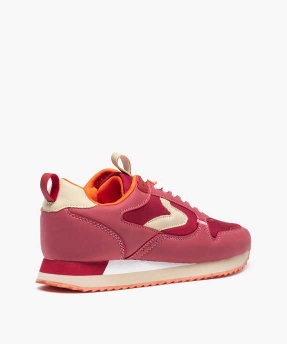 Baskets femme retro-running colorées à lacets vue4 - GEMO (SPORTSWR) - GEMO
