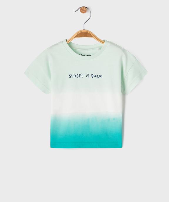Tee-shirt manches courtes coloris dégradés bébé garçon vue1 - GEMO 4G BEBE - GEMO