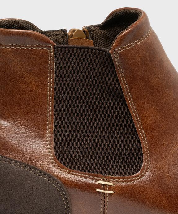 Chelsea boots zippées homme vue6 - MARIO BALDANO - GEMO