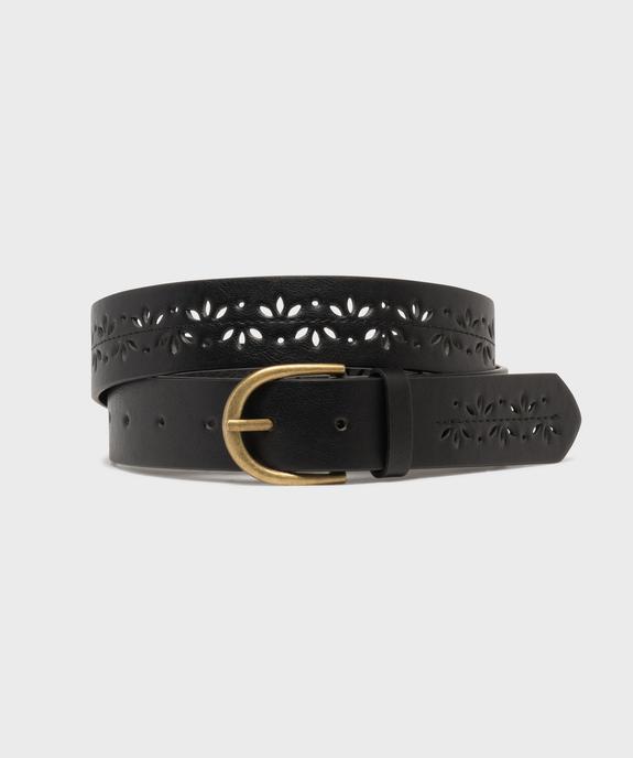 Ceinture large avec motifs perforés femme vue1 - GEMO (ACCESS) - GEMO