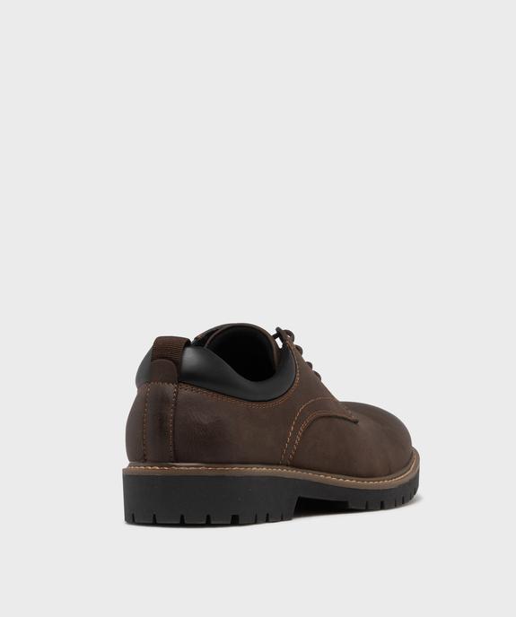 Derbies casual à semelle crantée homme vue5 - URBAN STEPS - GEMO