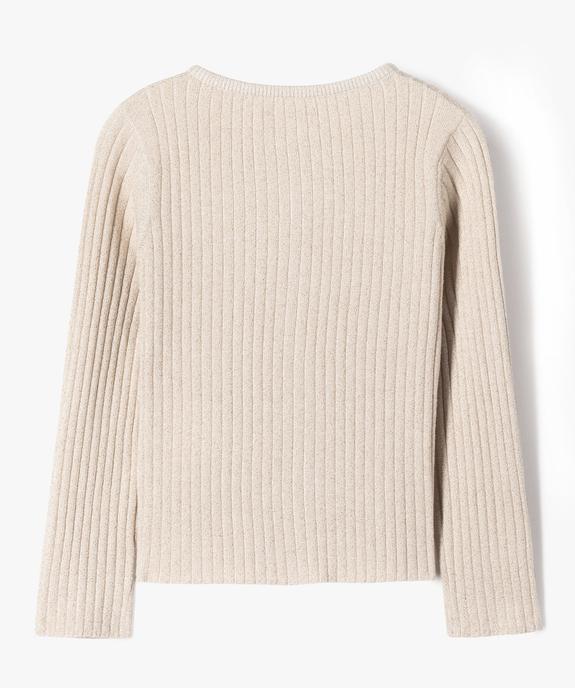 Gilet en maille côtelée pailletée fille vue5 - GEMO (ENFANT) - GEMO