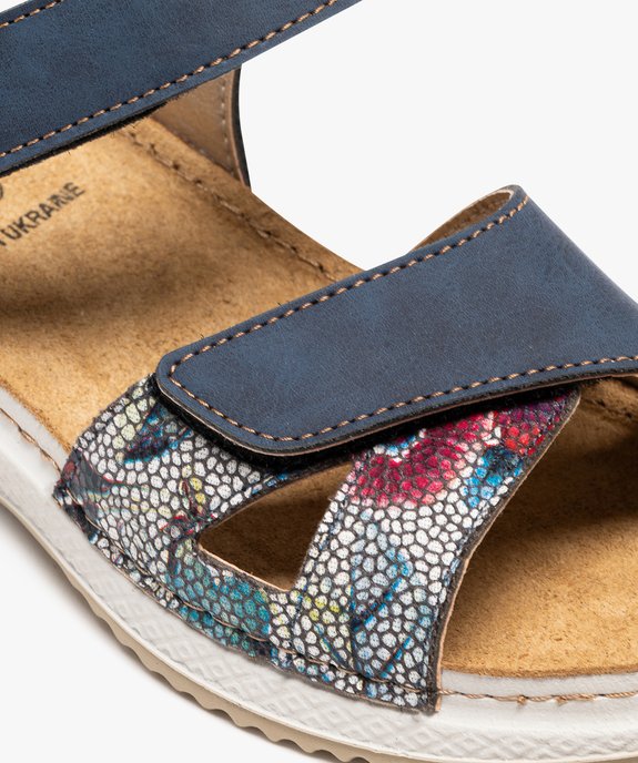 Sandales confort légères à brides scratch femme vue6 - G'FLEX - GEMO