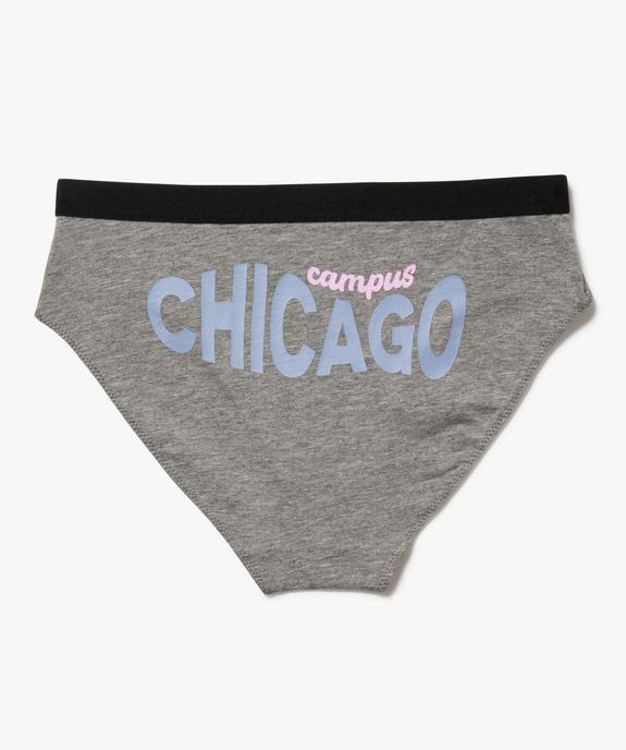 Culottes en coton stretch inscriptions US fille (lot de 3) vue5 - GEMO 4G FILLE - GEMO