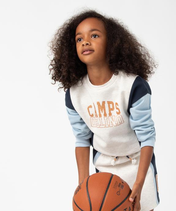 Sweat fille oversize multicolore à motif brillant - Camps United vue1 - CAMPS UNITED - GEMO