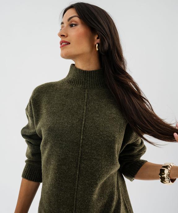 Robe pull à col montant femme vue3 - GEMO(FEMME PAP) - GEMO