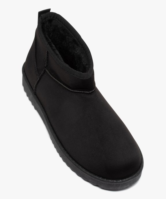 Boots fourrées femme en suédine unie vue5 - GEMO (CASUAL) - GEMO
