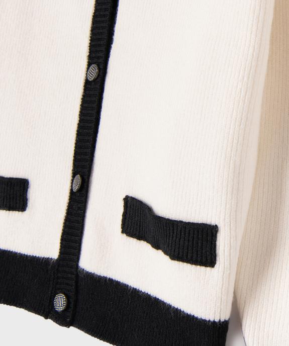Gilet à col rond fille vue2 - GEMO (ENFANT) - GEMO