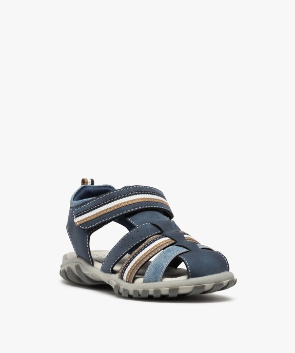 Sandales garçon multi-brides fermeture scratch vue2 - GEMO (ENFANT) - GEMO