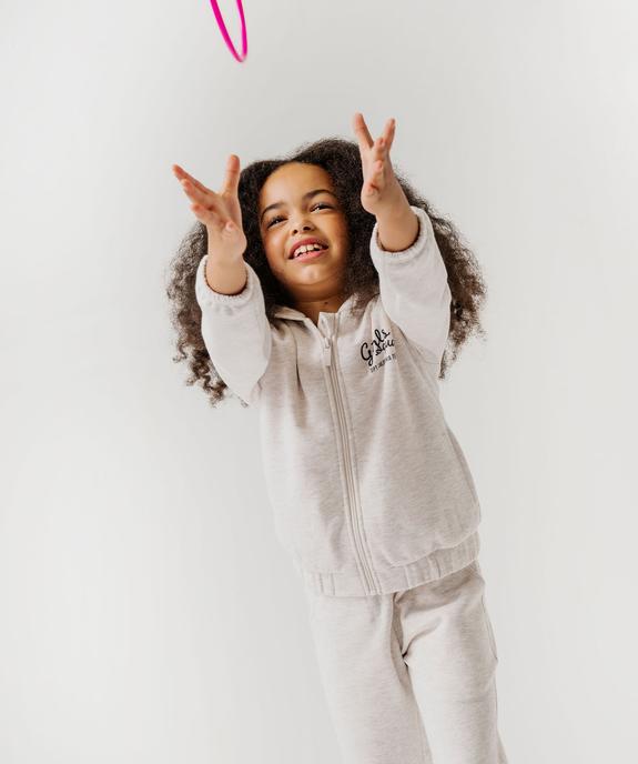 Sweat à capuche zippé intérieur molletonné fille vue6 - GEMO 4G FILLE - GEMO