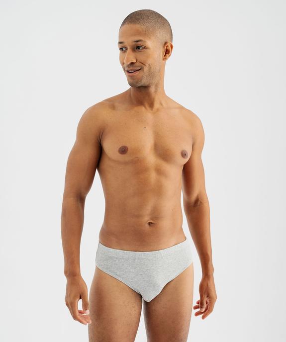 Slip en coton stretch à taille élastiquée homme (lot de 3) vue10 - GEMO 4G HOMME - GEMO